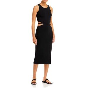 LUCY PARIS Cutout Midi Knit Dress Black size M (fits S or 4-6)